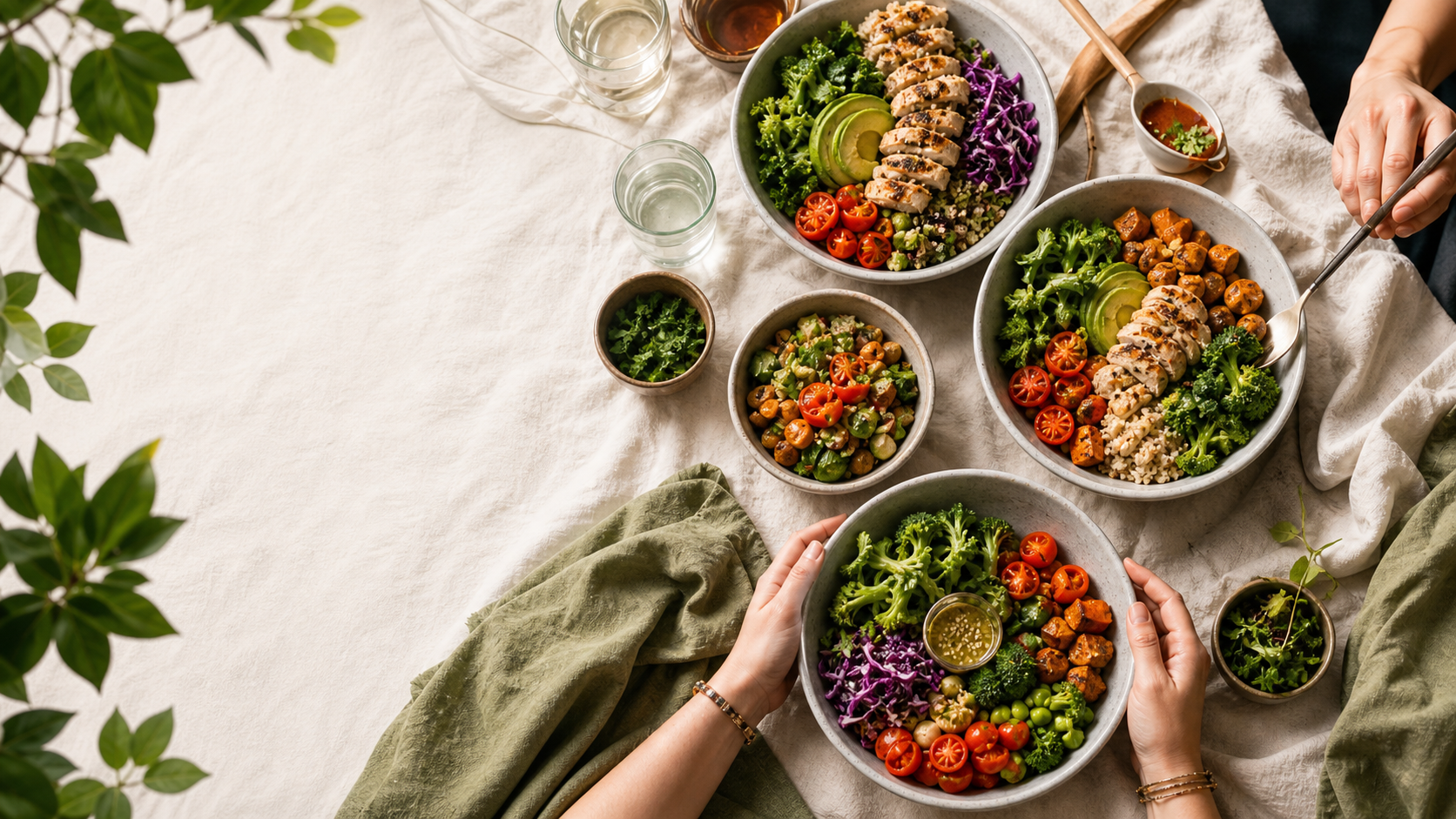 Thai Peanut Noodle Bowl, freshly prepared